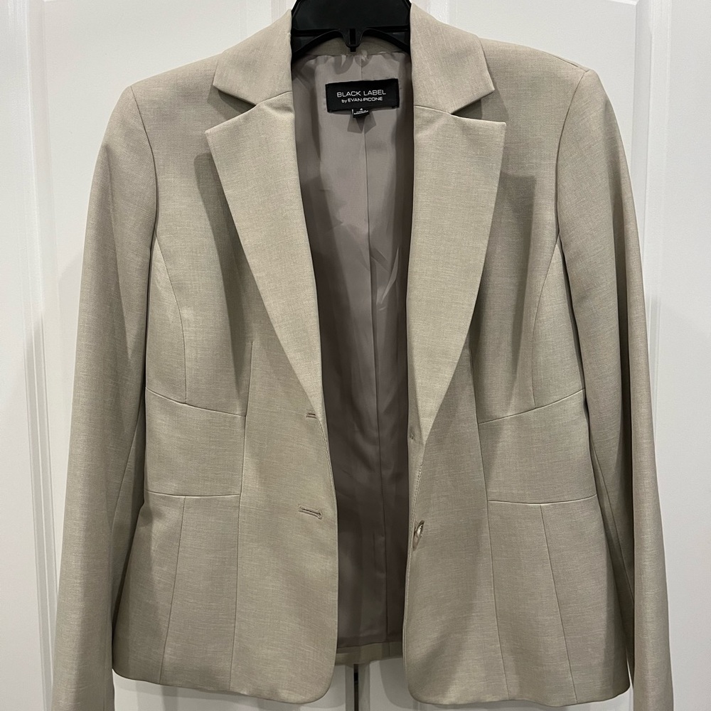 Tan / Cream Black Label Blazer by Evan Picone